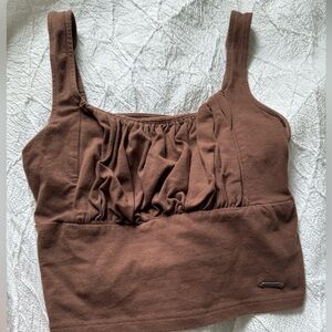 Hollister brown tank